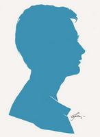 Портрет-силуэт мужской от талантливой современной художницы - Ким Смирганд m012. Клик, чтобы увеличить. Клик, чтобы уменьшить.