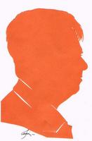Портрет-силуэт мужской от талантливой современной художницы - Ким Смирганд m024. Клик, чтобы увеличить. Клик, чтобы уменьшить.