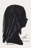 Портрет-силуэт женский от талантливой современной художницы - Ким Смирганд ge012. Клик, чтобы увеличить. Клик, чтобы уменьшить.