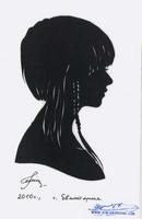 Портрет-силуэт женский от талантливой современной художницы - Ким Смирганд ge016. Клик, чтобы увеличить. Клик, чтобы уменьшить.