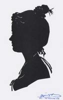 Портрет-силуэт женский от талантливой современной художницы - Ким Смирганд ge032. Клик, чтобы увеличить. Клик, чтобы уменьшить.