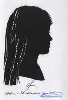 Портрет-силуэт женский от талантливой современной художницы - Ким Смирганд ge034. Клик, чтобы увеличить. Клик, чтобы уменьшить.