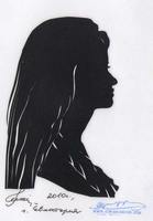 Портрет-силуэт женский от талантливой современной художницы - Ким Смирганд ge035. Клик, чтобы увеличить. Клик, чтобы уменьшить.