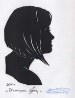 Портрет-силуэт женский от талантливой современной художницы - Ким Смирганд ge036. Клик, чтобы увеличить. Клик, чтобы уменьшить.