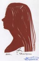 Портрет-силуэт женский от талантливой современной художницы - Ким Смирганд ge037. Клик, чтобы увеличить. Клик, чтобы уменьшить.