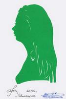 Портрет-силуэт женский от талантливой современной художницы - Ким Смирганд ge039. Клик, чтобы увеличить. Клик, чтобы уменьшить.