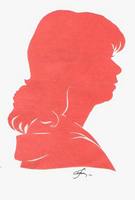 Портрет-силуэт женский от талантливой современной художницы - Ким Смирганд ge068. Клик, чтобы увеличить. Клик, чтобы уменьшить.