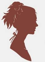 Портрет-силуэт женский от талантливой современной художницы - Ким Смирганд ge158. Клик, чтобы увеличить. Клик, чтобы уменьшить.