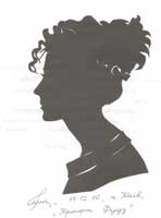 Портрет-силуэт женский от талантливой современной художницы - Ким Смирганд ge189. Клик, чтобы увеличить. Клик, чтобы уменьшить.