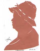 Портрет-силуэт женский от талантливой современной художницы - Ким Смирганд ge197. Клик, чтобы увеличить. Клик, чтобы уменьшить.